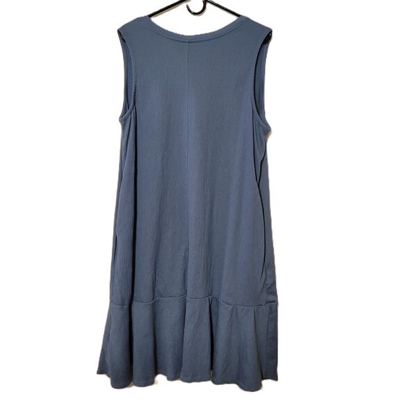 Cuddle Duds Womens V-Neck Crinkle Jersey Romper Tank Dress Flounce Hem Size 1X - Picture 3 of 10